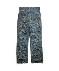 Super Destroyed Baggy Pants - Pale Blue
