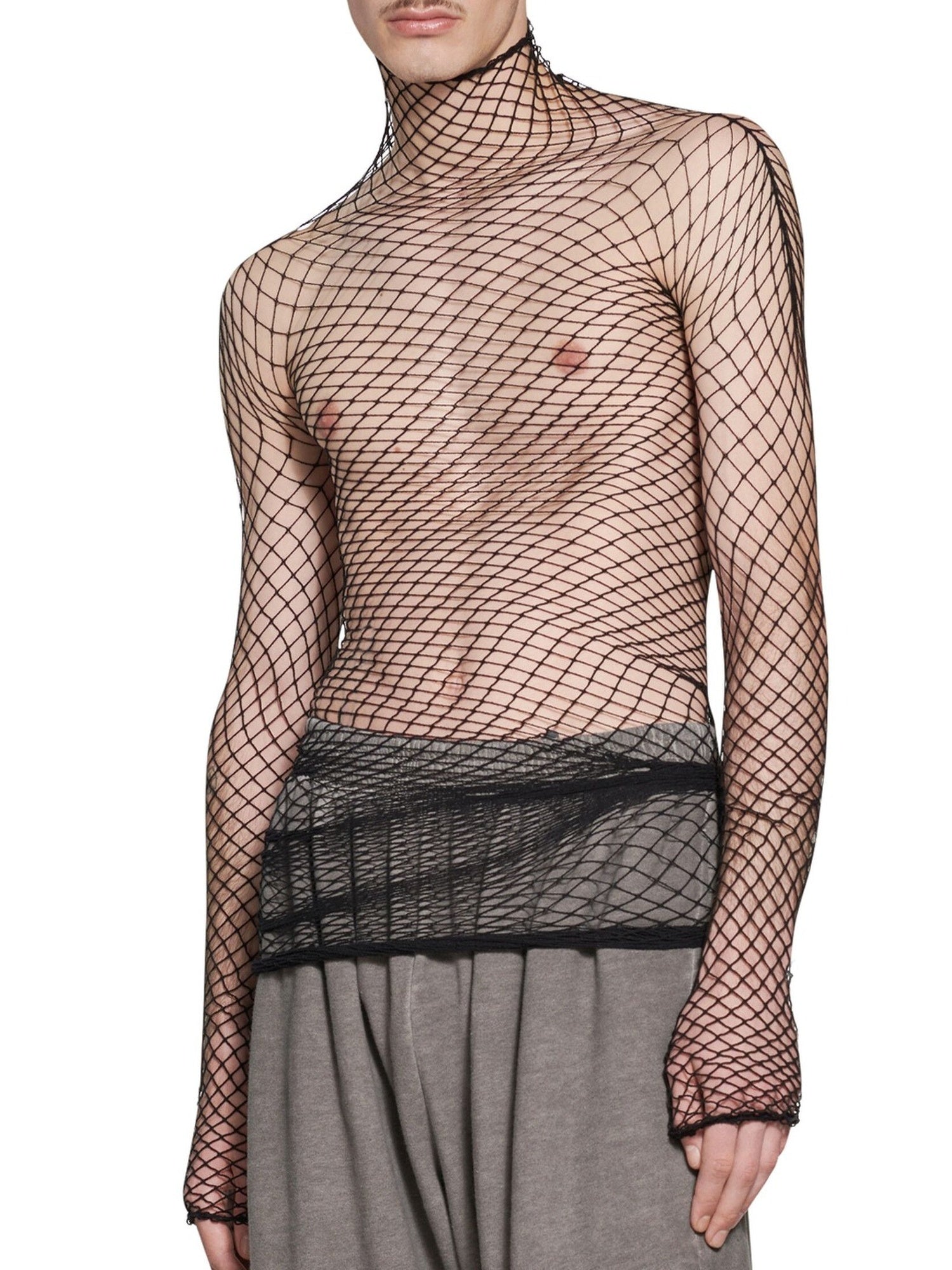 Net Maxi black Dress - Black