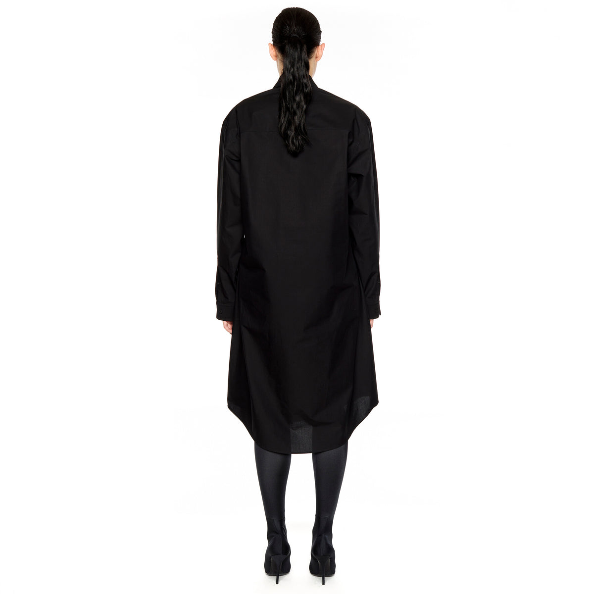 Hourglass Shirt Dress - Black