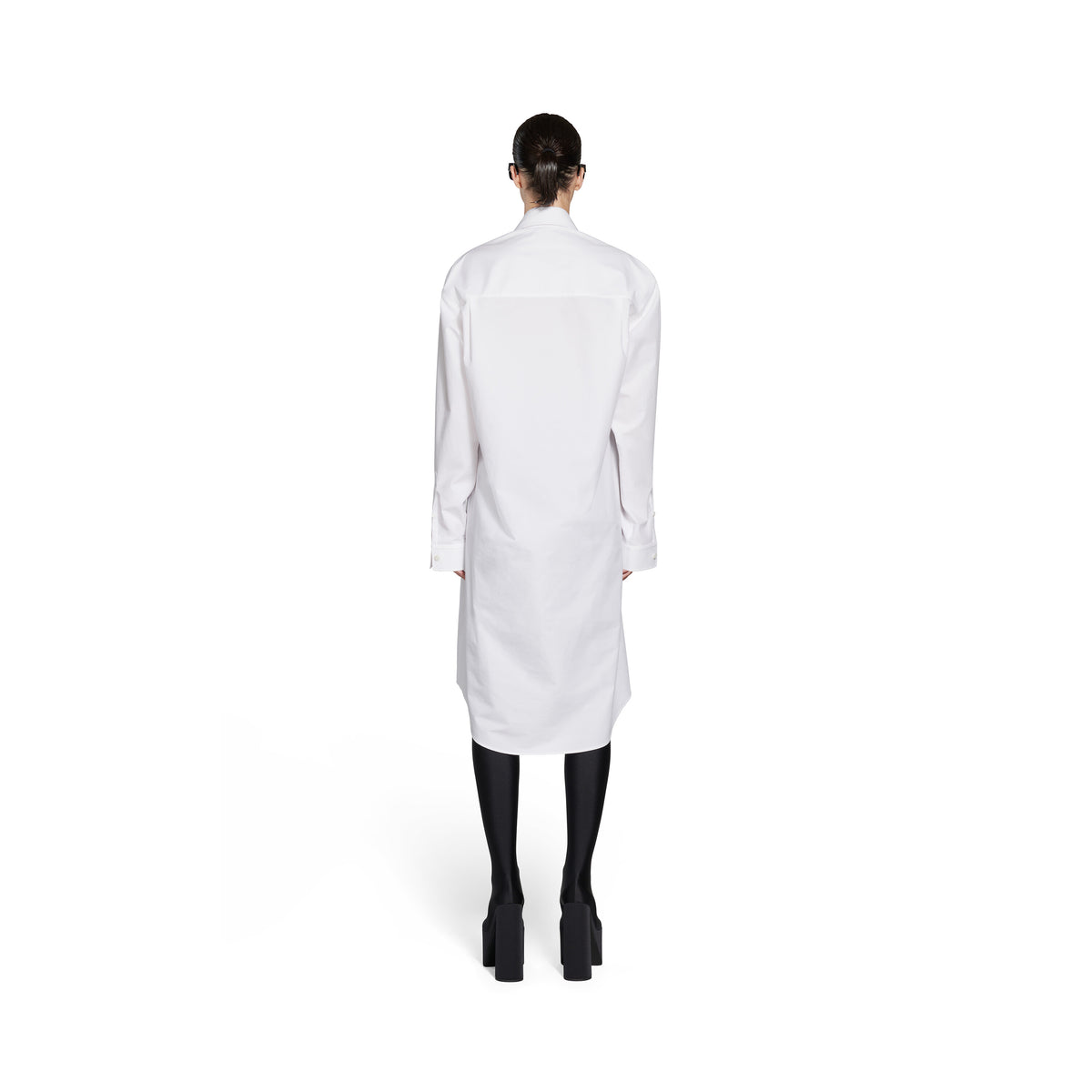 Hourglass Shirt Dress - White