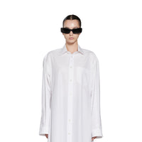 Hourglass Shirt Dress - White
