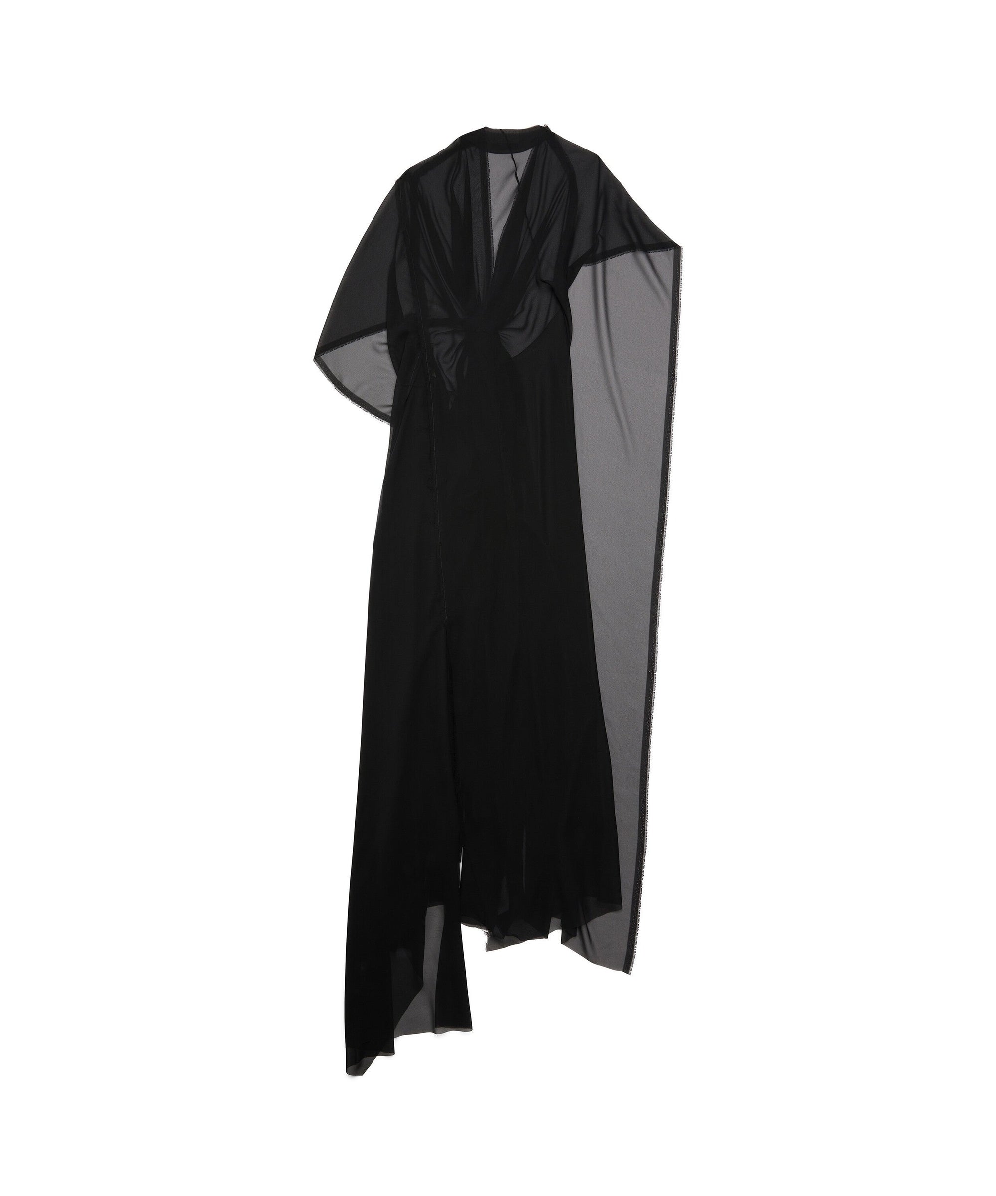 Fabric Cut Dress - Black