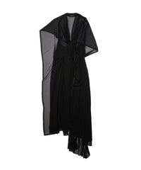 Fabric Cut Dress - Black