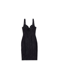 Allover Logo Lingerie black Dress - Black