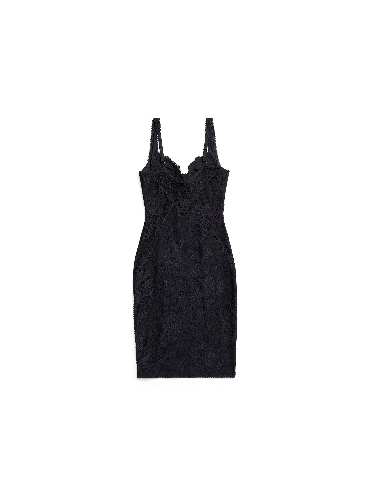 Allover Logo Lingerie black Dress - Black