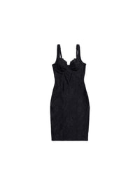 Allover Logo Lingerie black Dress - Black