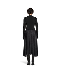 Logo Letters All Over Elastic Skirt - Black