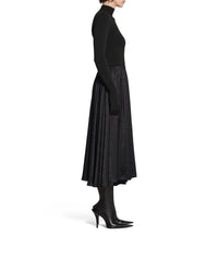 Logo Letters All Over Elastic Skirt - Black