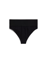 Wide black Elastic Briefs - Black