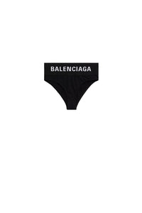 Wide black Elastic Briefs - Black