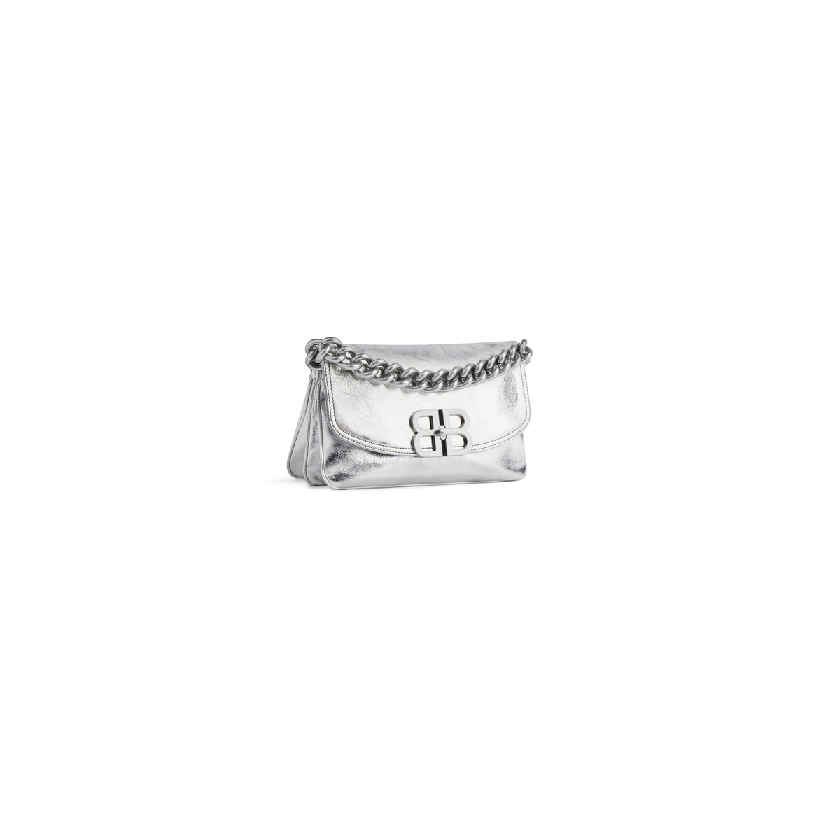 BB Soft Small Flap Bag Metallized - Silver
