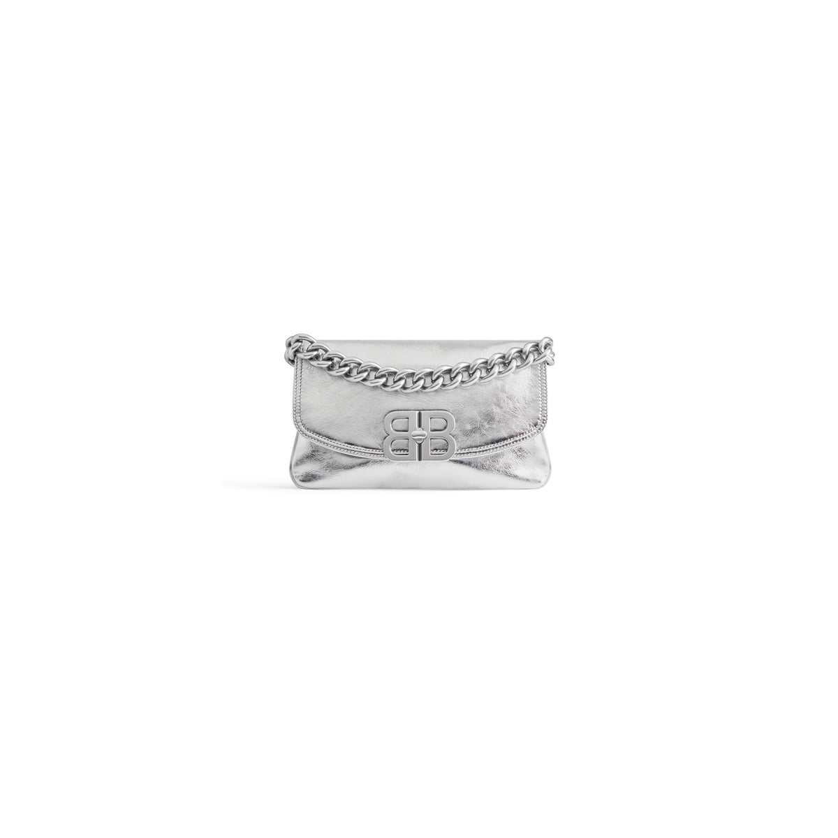 BB Soft Small Flap Bag Metallized - Silver