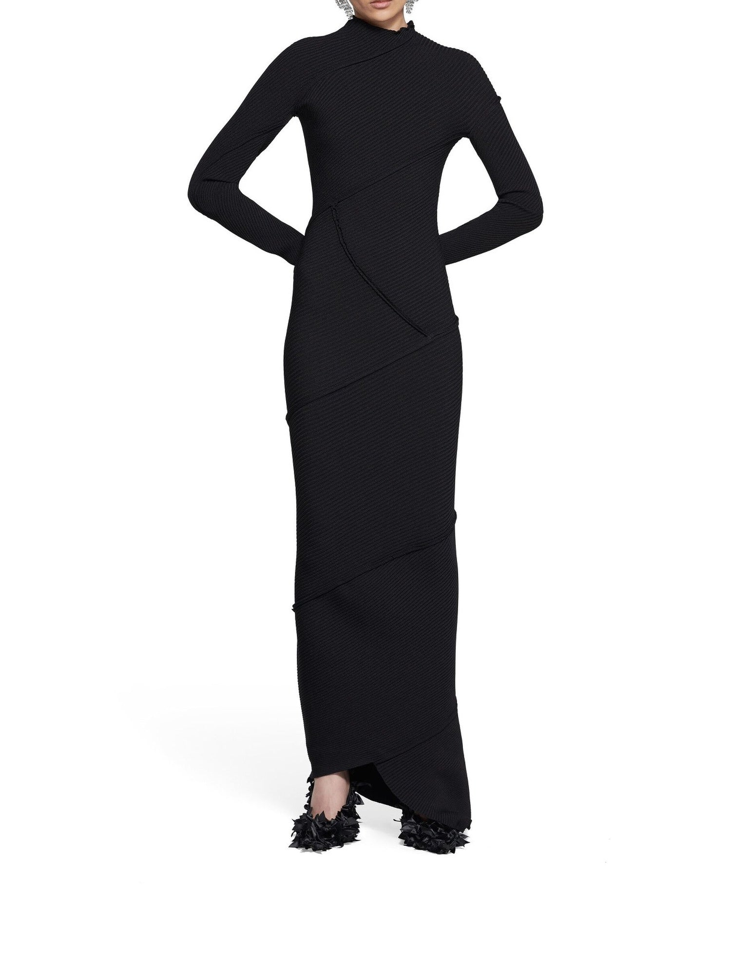 Spiral Maxi black Dress - Black