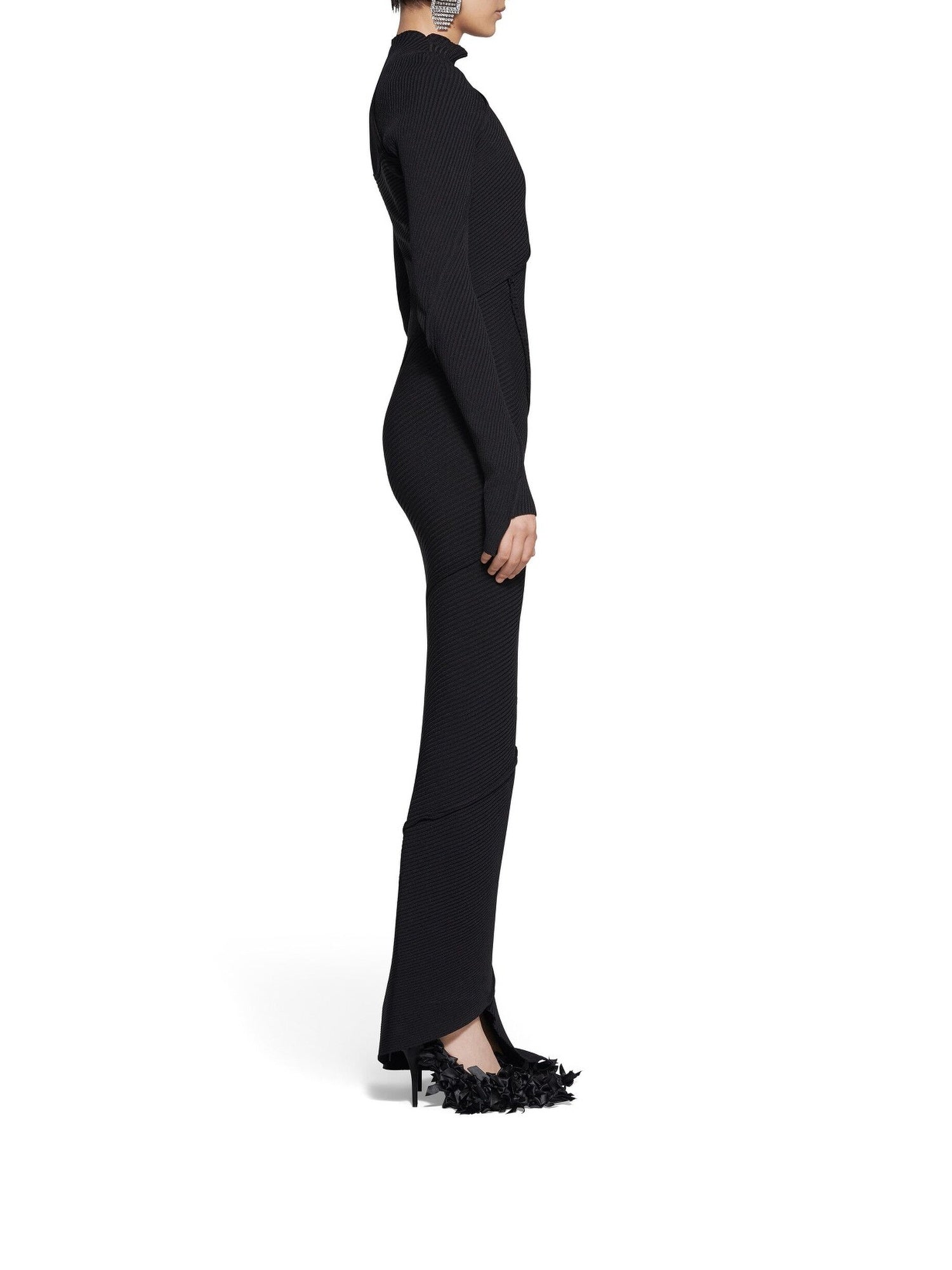 Spiral Maxi black Dress - Black