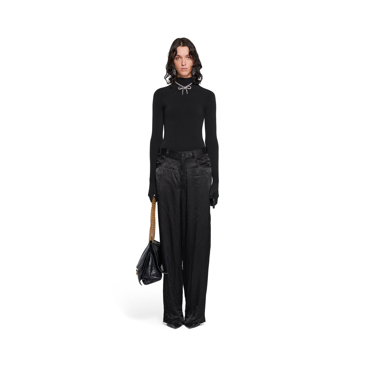 5 Pocket Baggy Pants - Black