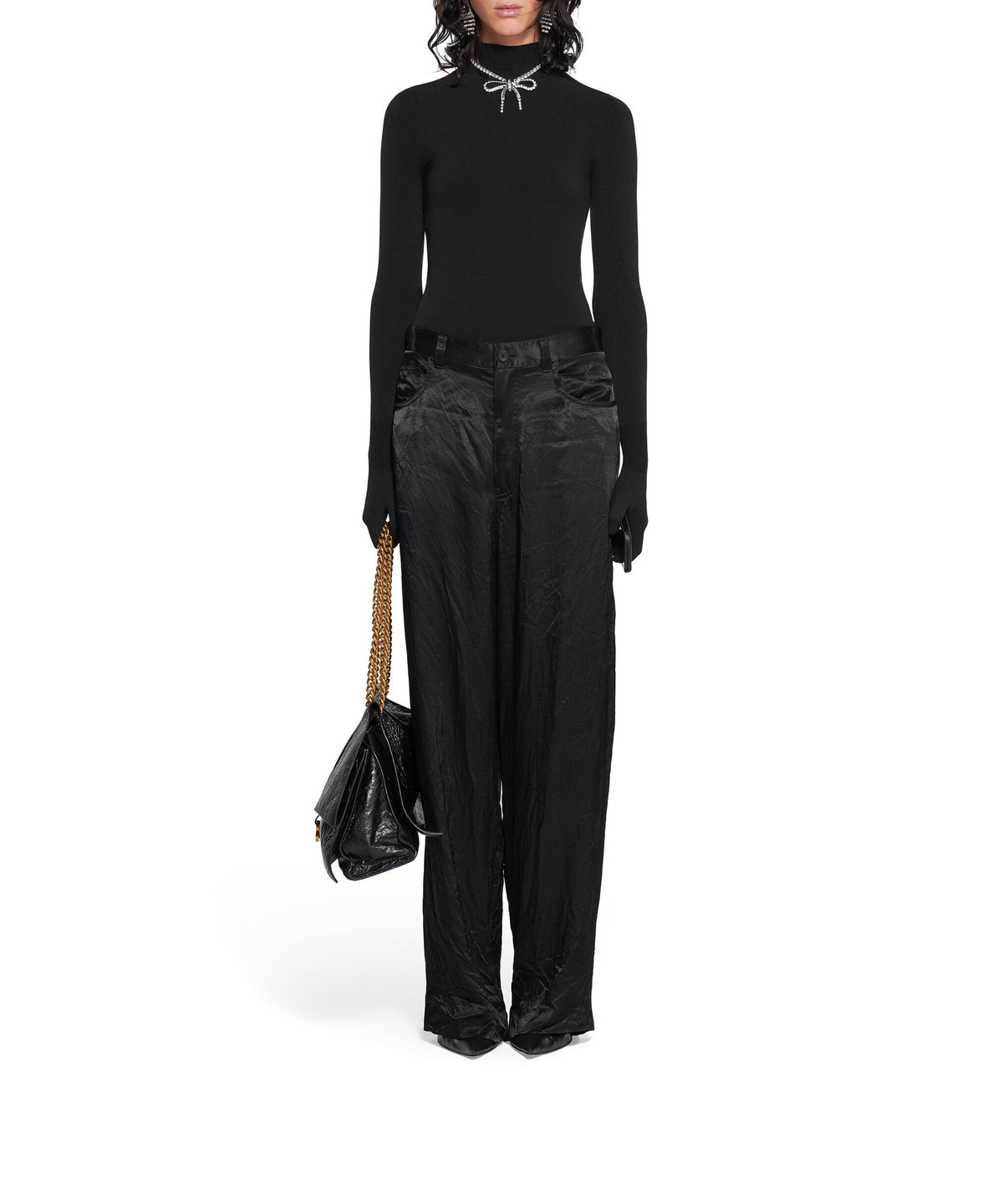 5 Pocket Baggy Pants - Black