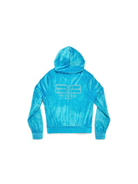 BB Paris Strass Zip-Up sky blue Hoodie - Sky Blue