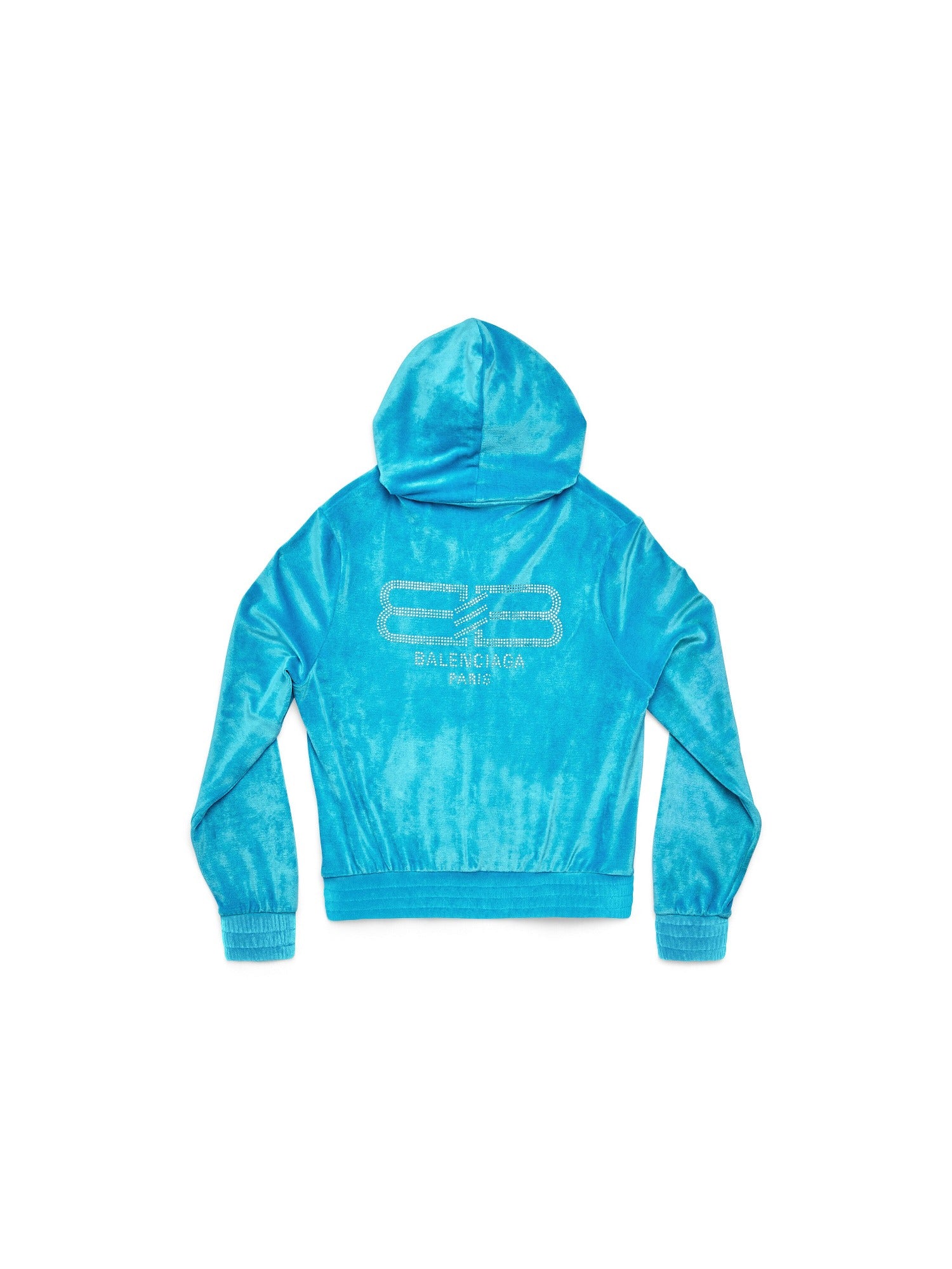 BB Paris Strass Zip-Up sky blue Hoodie - Sky Blue