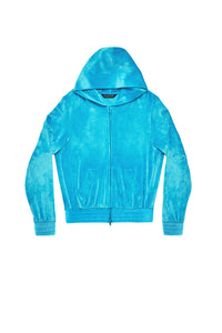 BB Paris Strass Zip-Up sky blue Hoodie - Sky Blue