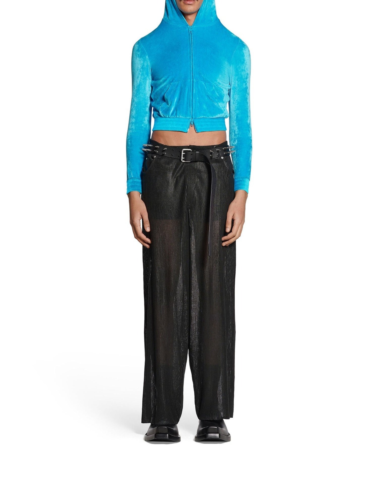 BB Paris Strass Zip-Up sky blue Hoodie - Sky Blue