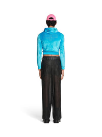 BB Paris Strass Zip-Up sky blue Hoodie - Sky Blue