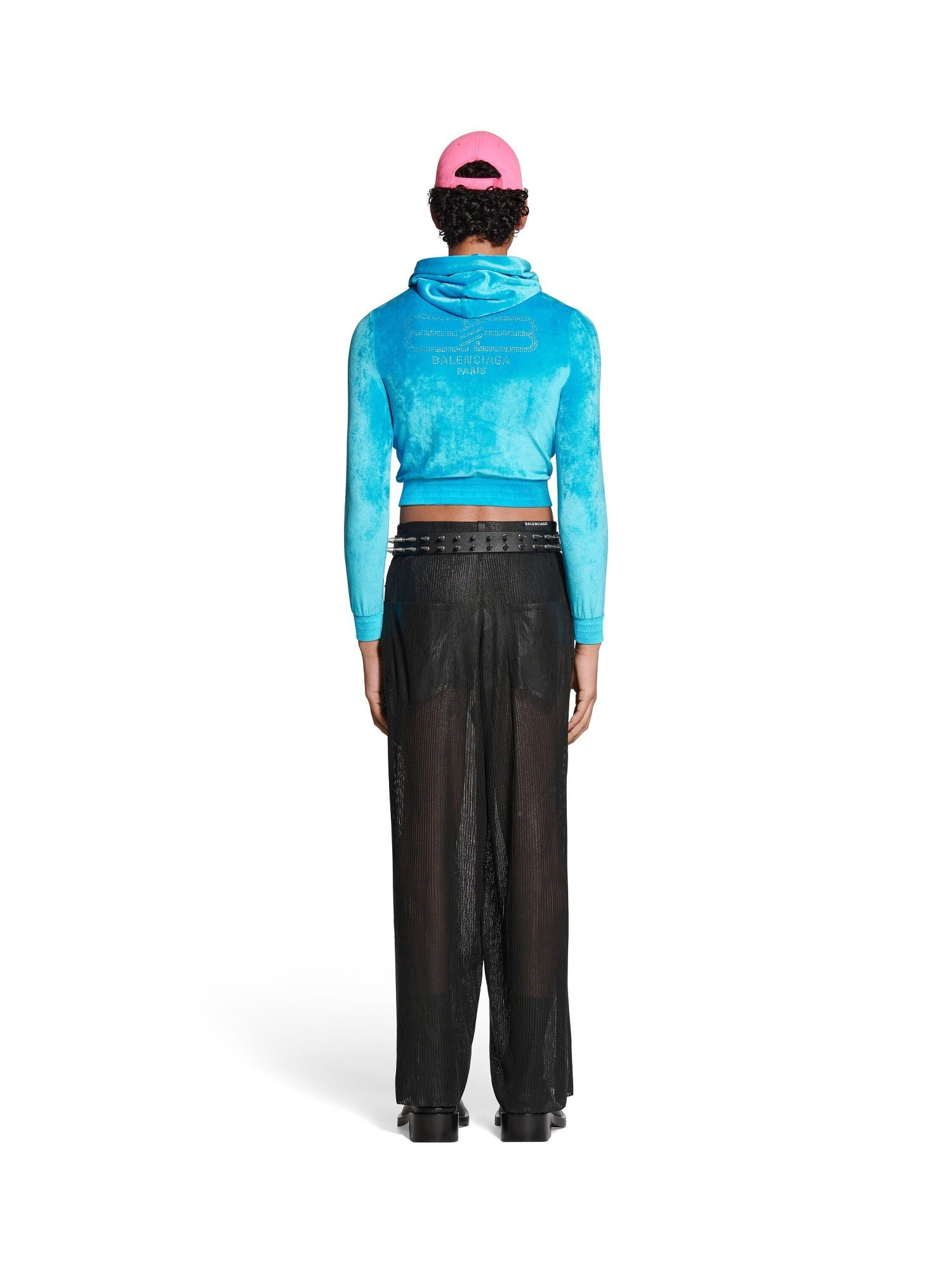 BB Paris Strass Zip-Up sky blue Hoodie - Sky Blue