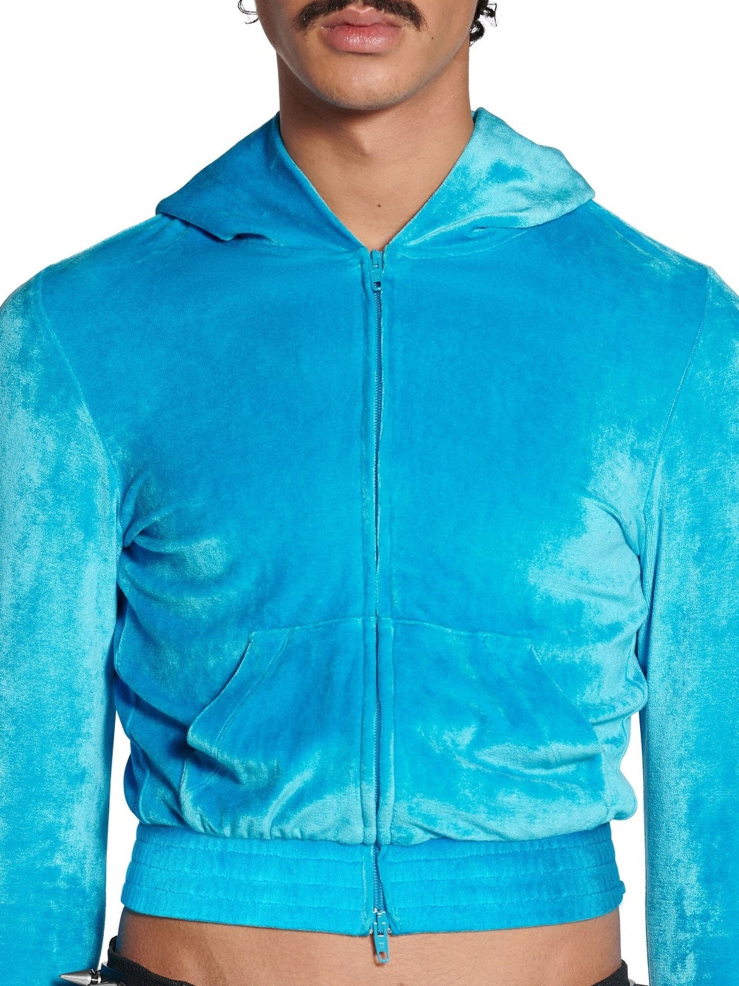 BB Paris Strass Zip-Up sky blue Hoodie - Sky Blue