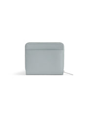 Envelope Compact Wallet With Flap - Ash Blue & Nacre