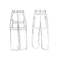 Large Cargo Pants - Beige