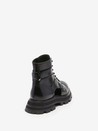 Wander Lace Up black Boots - Black