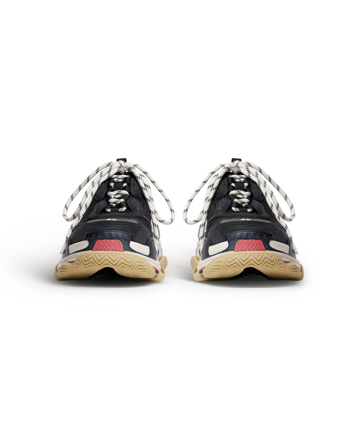 Triple S Mules - Black & White & Red
