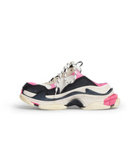 Triple S Mules - White & Pink & Black