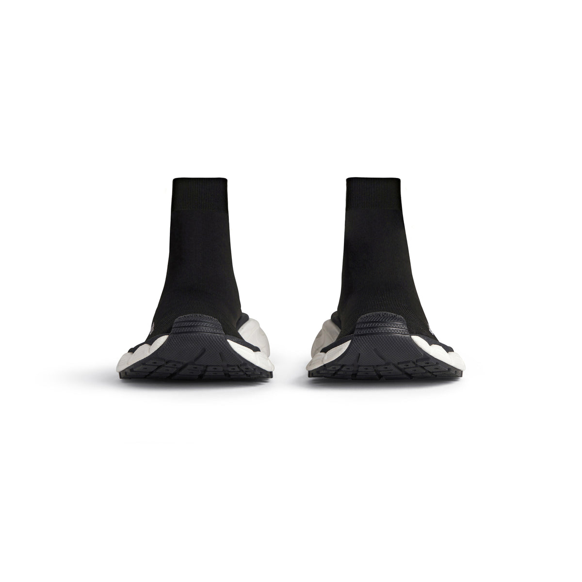 3XL Sock Recycled Knit Sneakers - Black & White