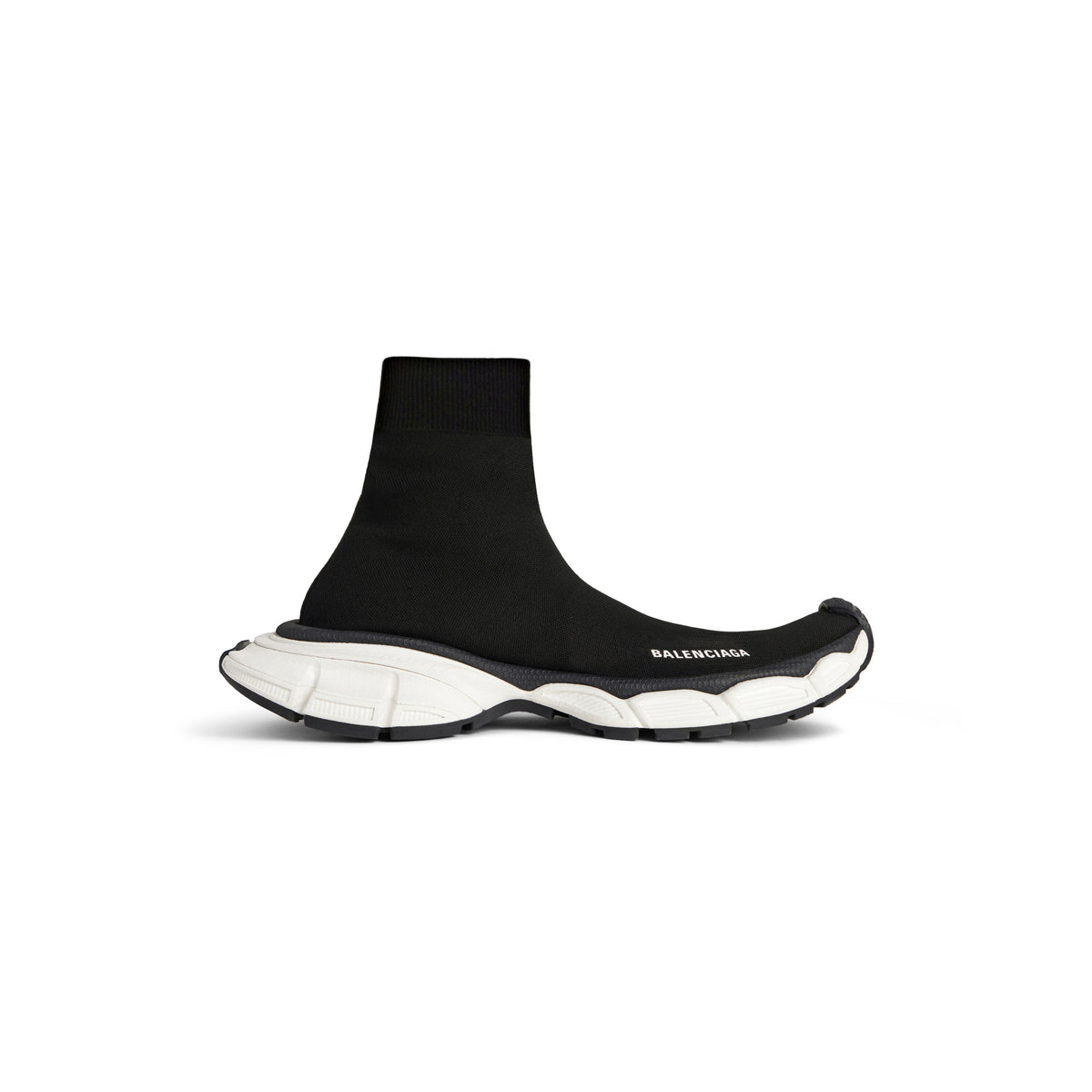 3XL Sock Recycled Knit Sneakers - Black & White