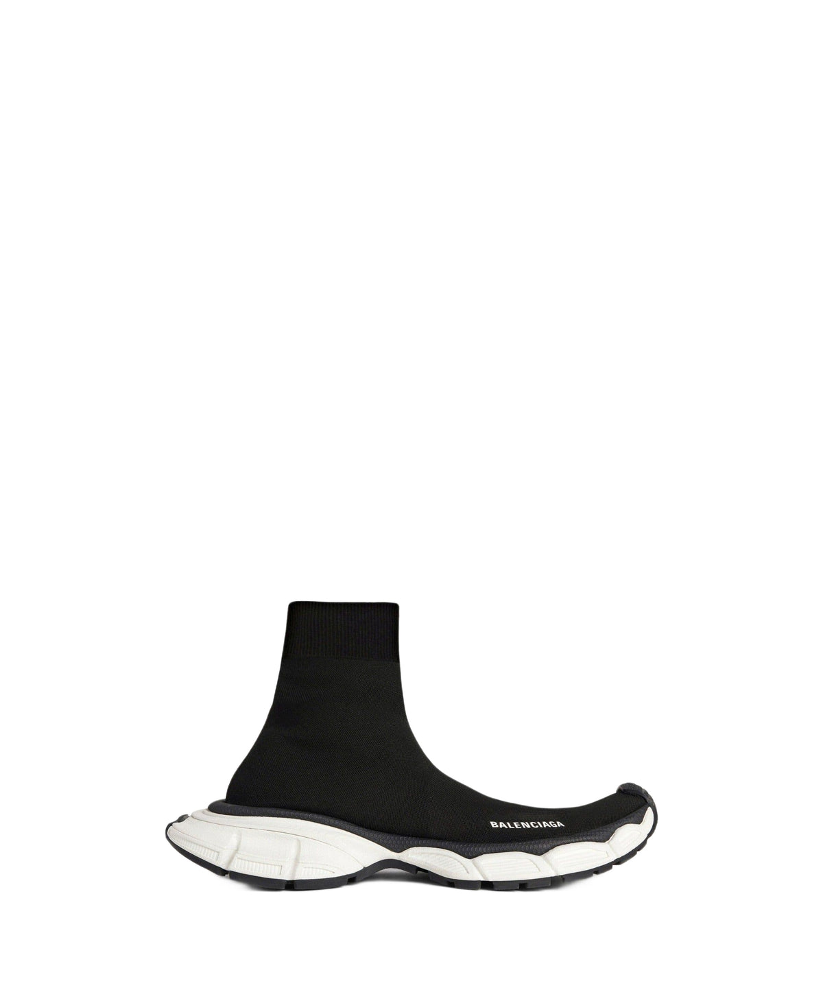 3XL / 3XL Sock Recycled Knit Sneakers - Black & White