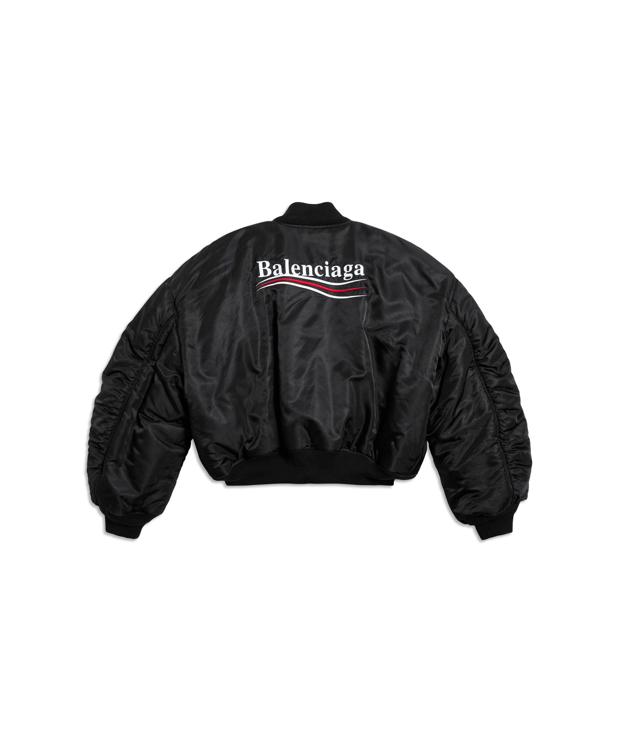 Political Campaign Varsity Jacket - Black