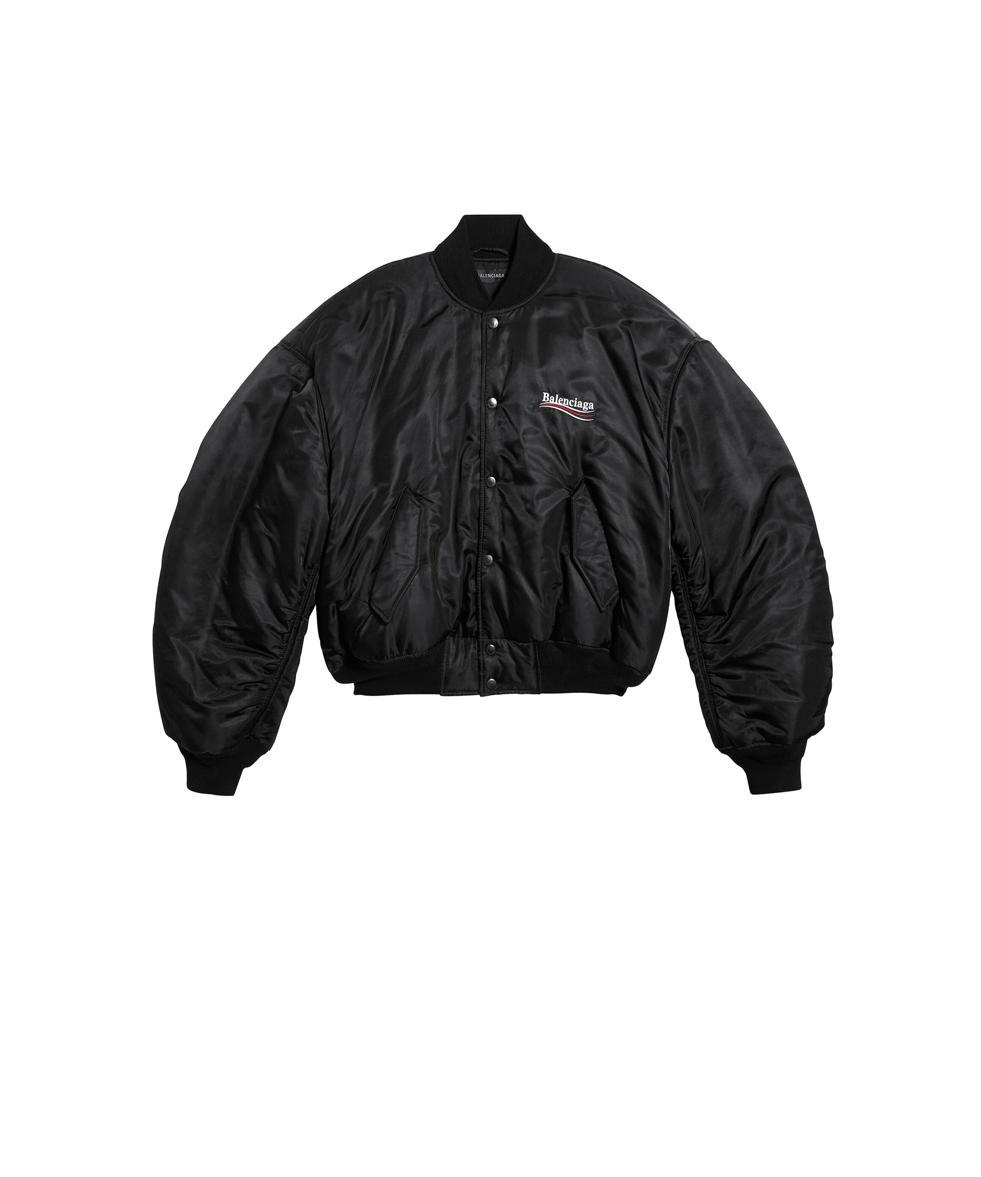 Political Campaign Varsity Jacket - Black