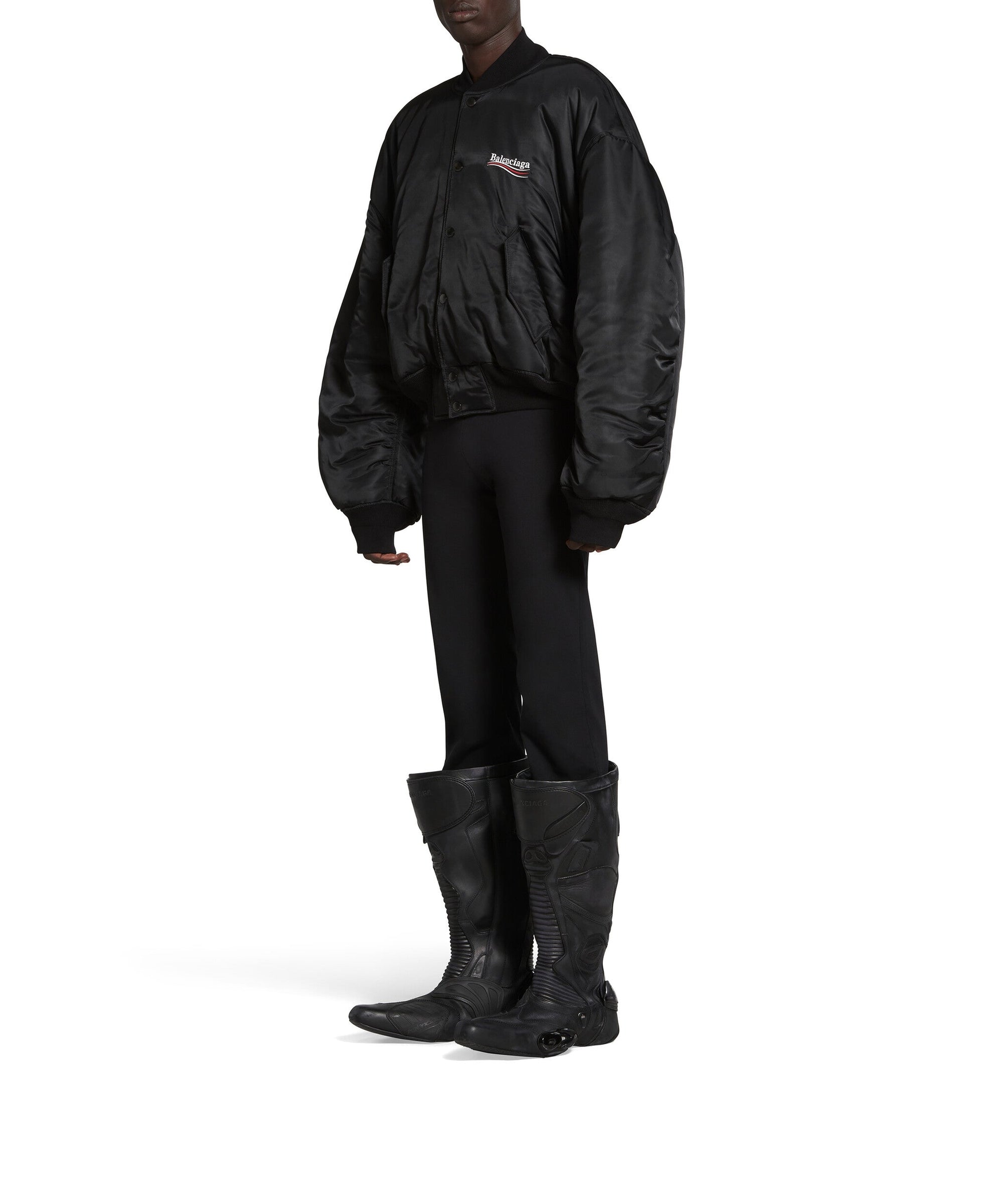 Political Campaign Varsity Jacket - Black
