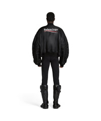 Political Campaign Varsity Jacket - Black