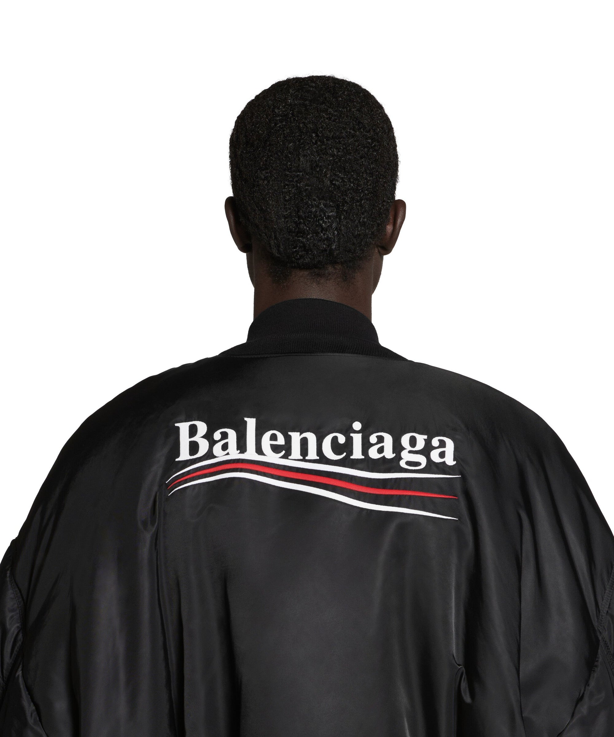 Political Campaign Varsity Jacket - Black