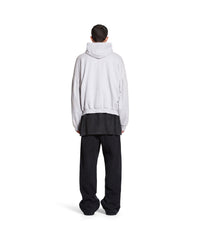 Be Kind Round Hoodie Oversized - Heather Grey & Black