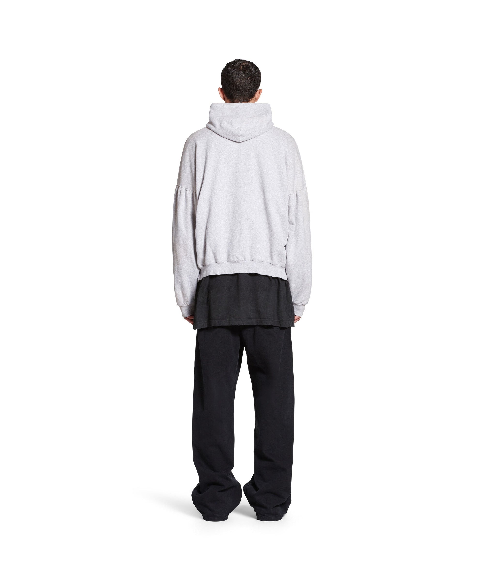 Be Kind Round Hoodie Oversized - Heather Grey & Black