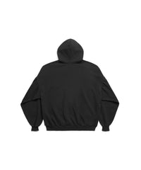 Be Kind Round Hoodie Oversized - Faded Black & White