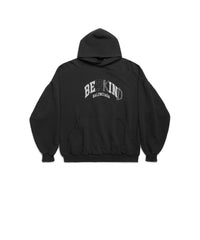 Be Kind Round Hoodie Oversized - Faded Black & White
