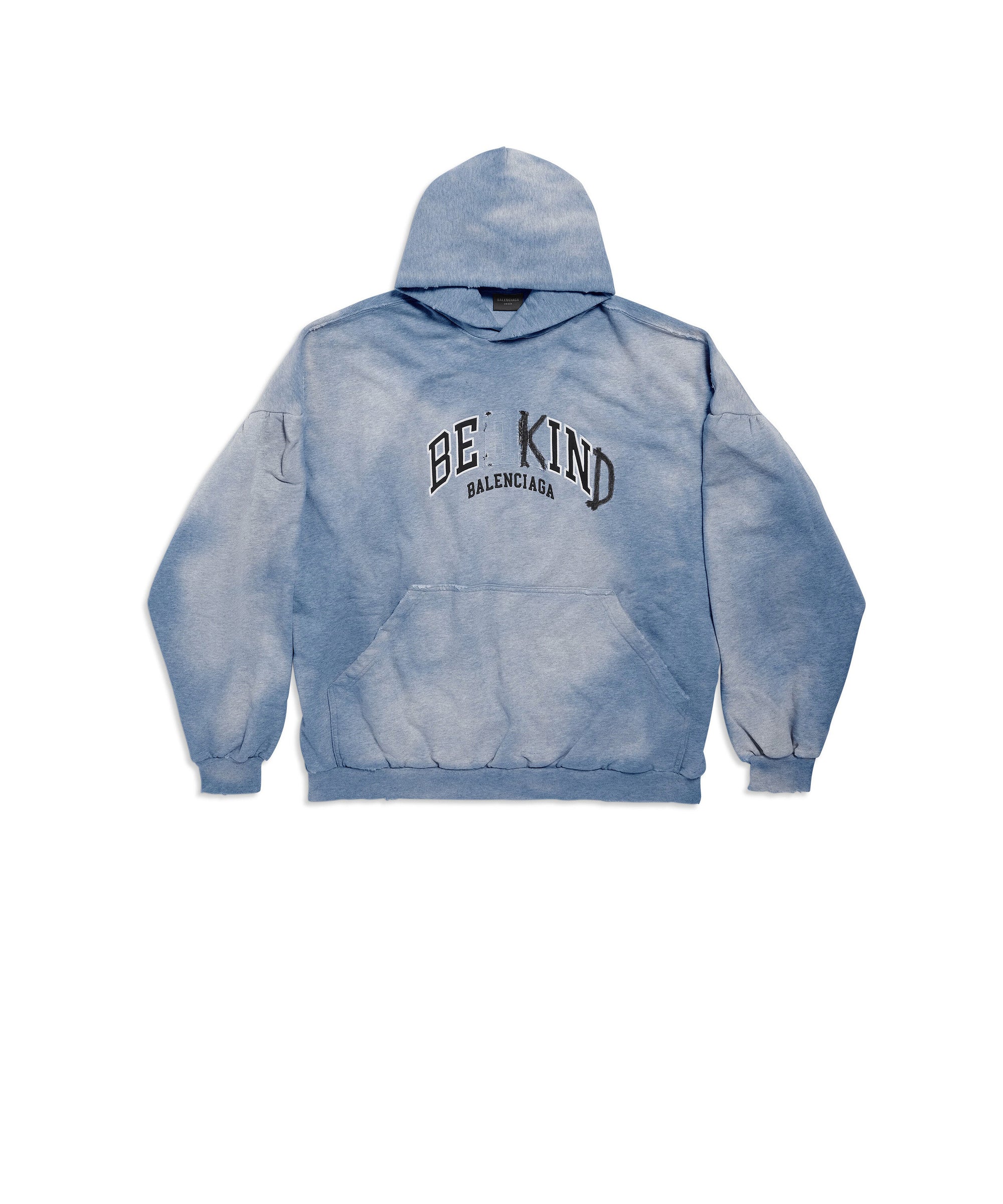 Be Kind Round Hoodie - Faded Blue & White