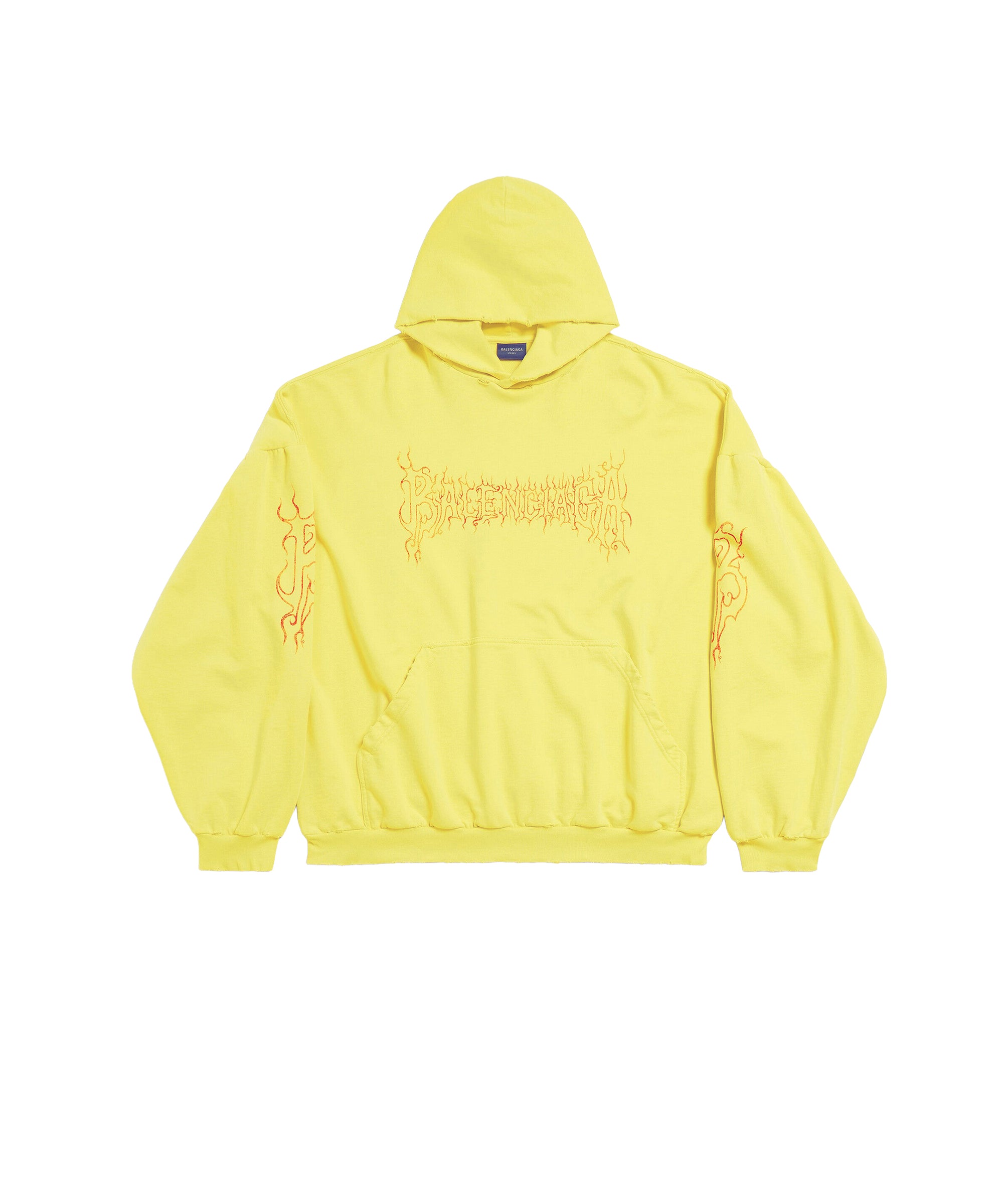 Darkwave Round Hoodie Oversized - Yellow & Red