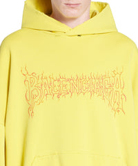 Darkwave Round Hoodie Oversized - Yellow & Red