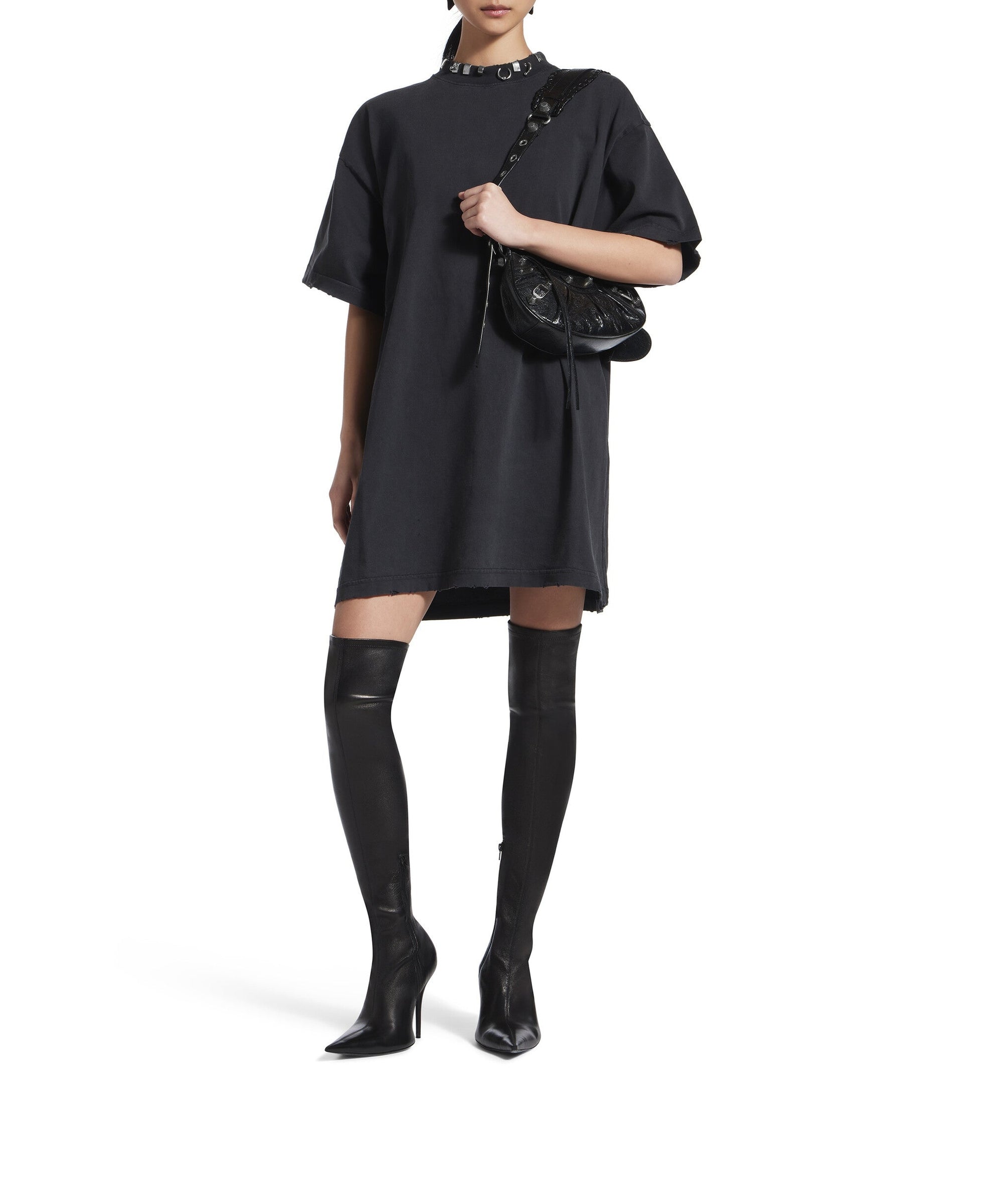 Pierced T-Shirt Oversized - Washed Black