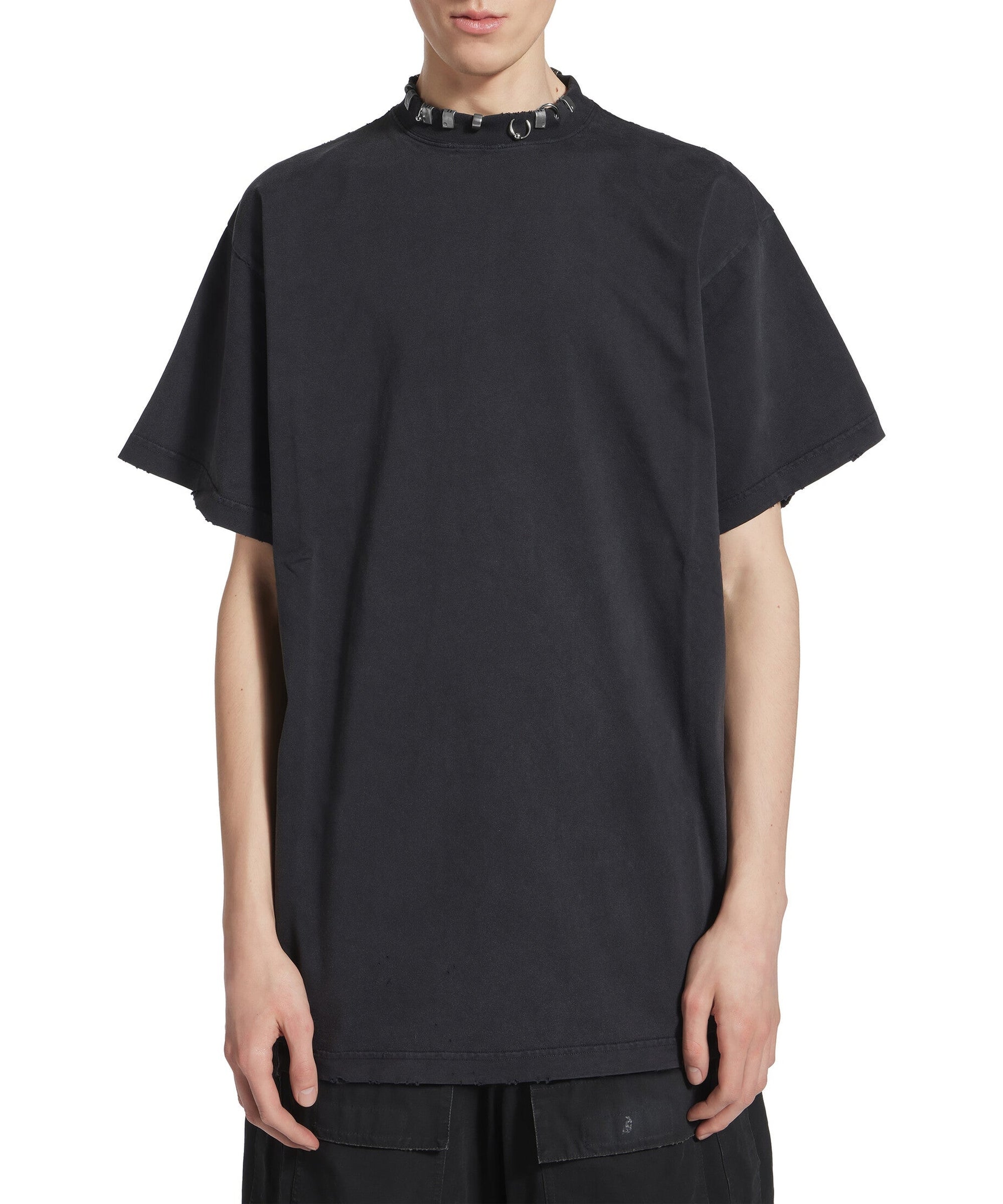 Pierced T-Shirt Oversized - Washed Black