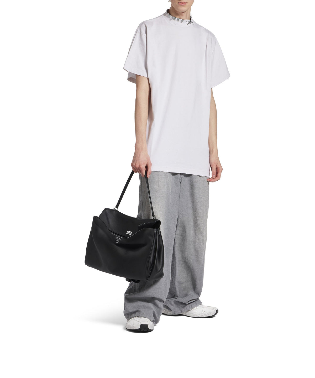 Pierced T-Shirt Oversized - White